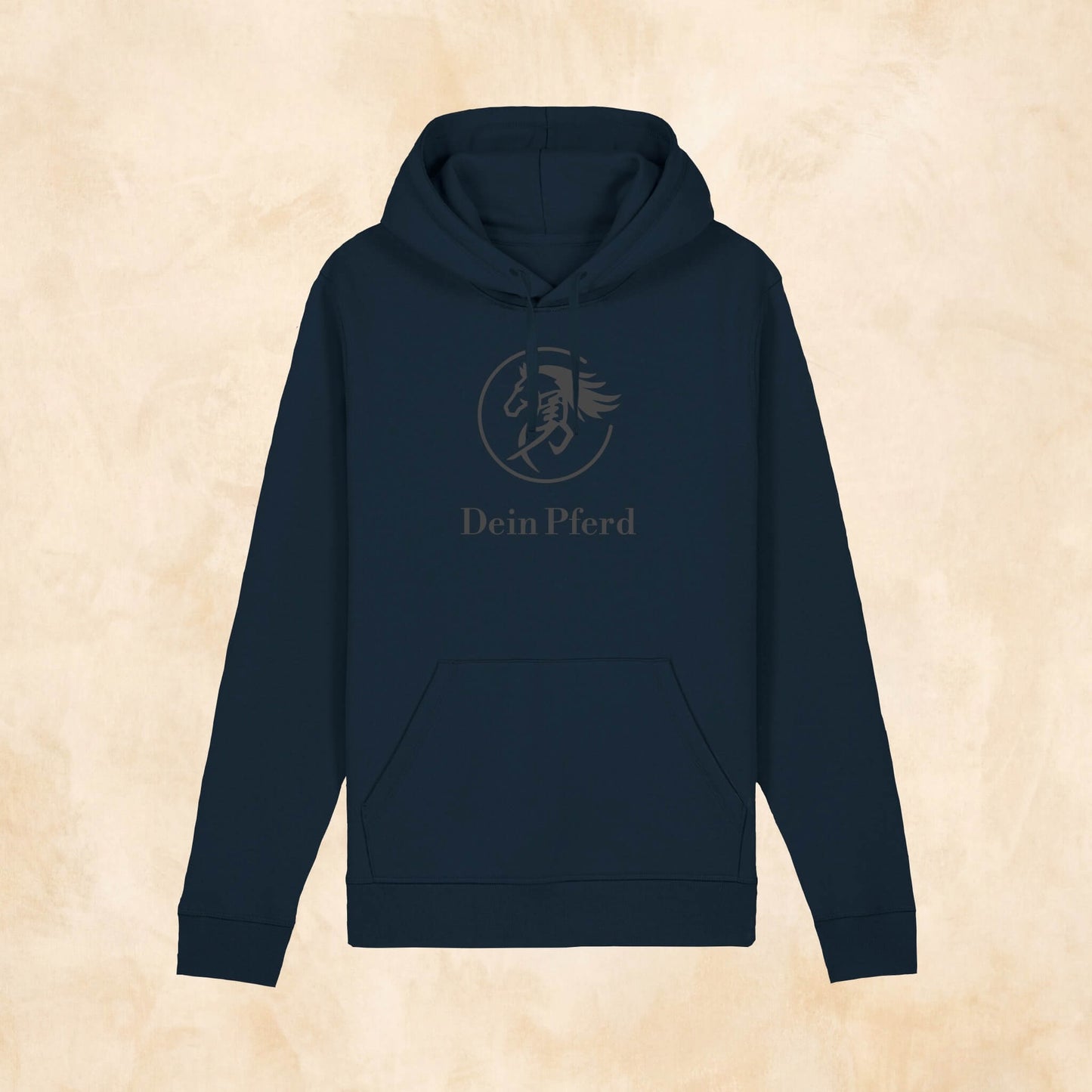 Packshot des personalisierbaren Pfernando Hoodie „Elviro“ in ocean blue