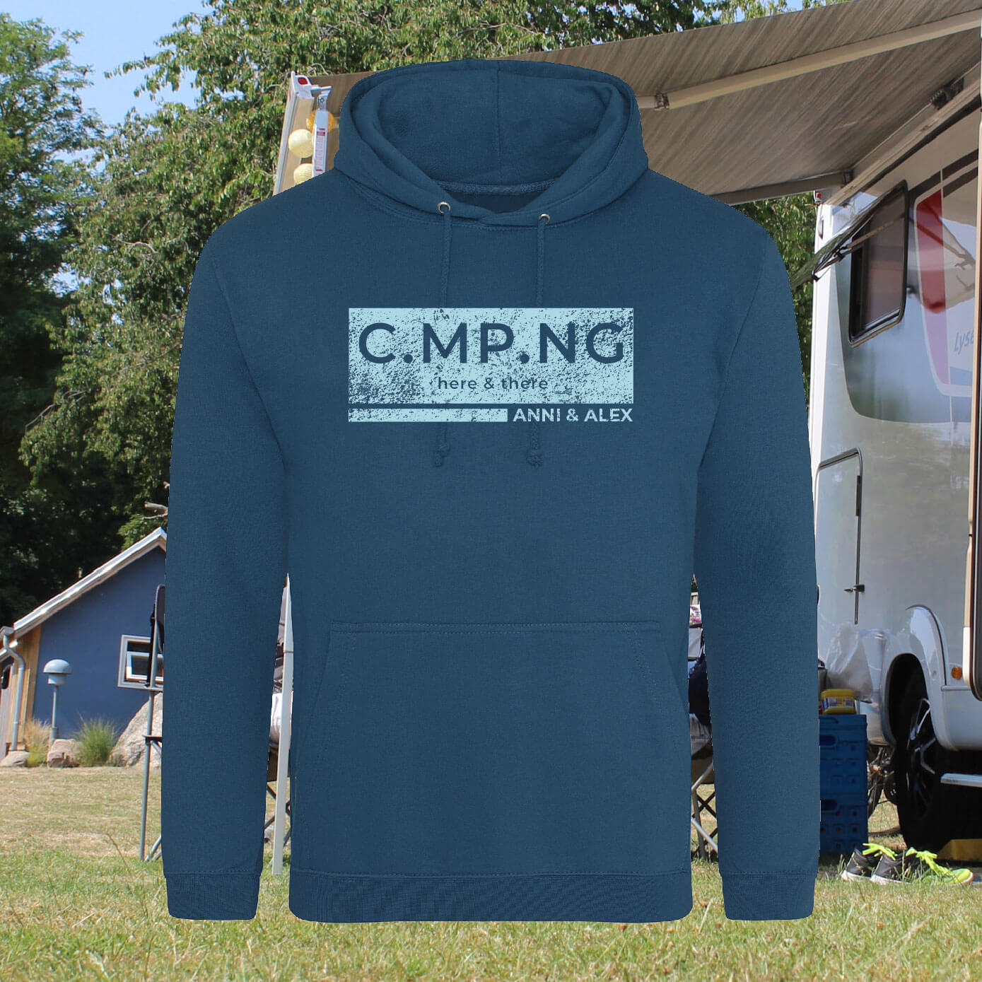 Camping-Hoodie C.MP.NG - boxed