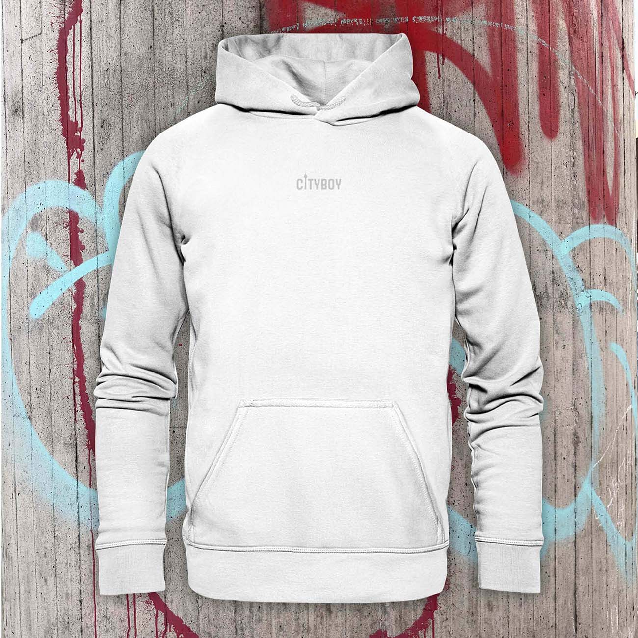 Düsseldorf Hoodie in weiß mit Aufdruck Cityboy