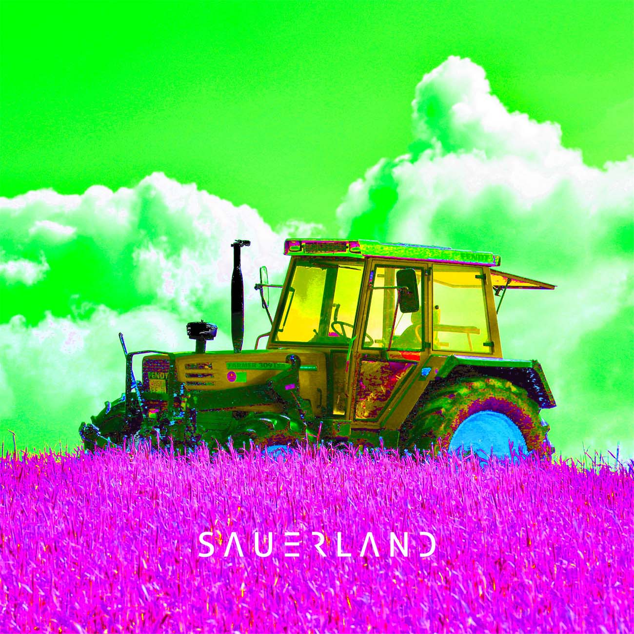 Popart Bild "Happy-Traktor"