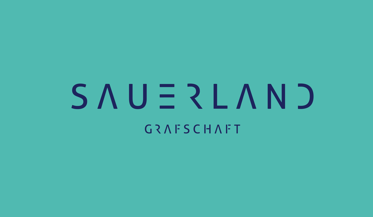 Sauerland Fahne in türkis mit Aufdruck Sauerland Grafschaft