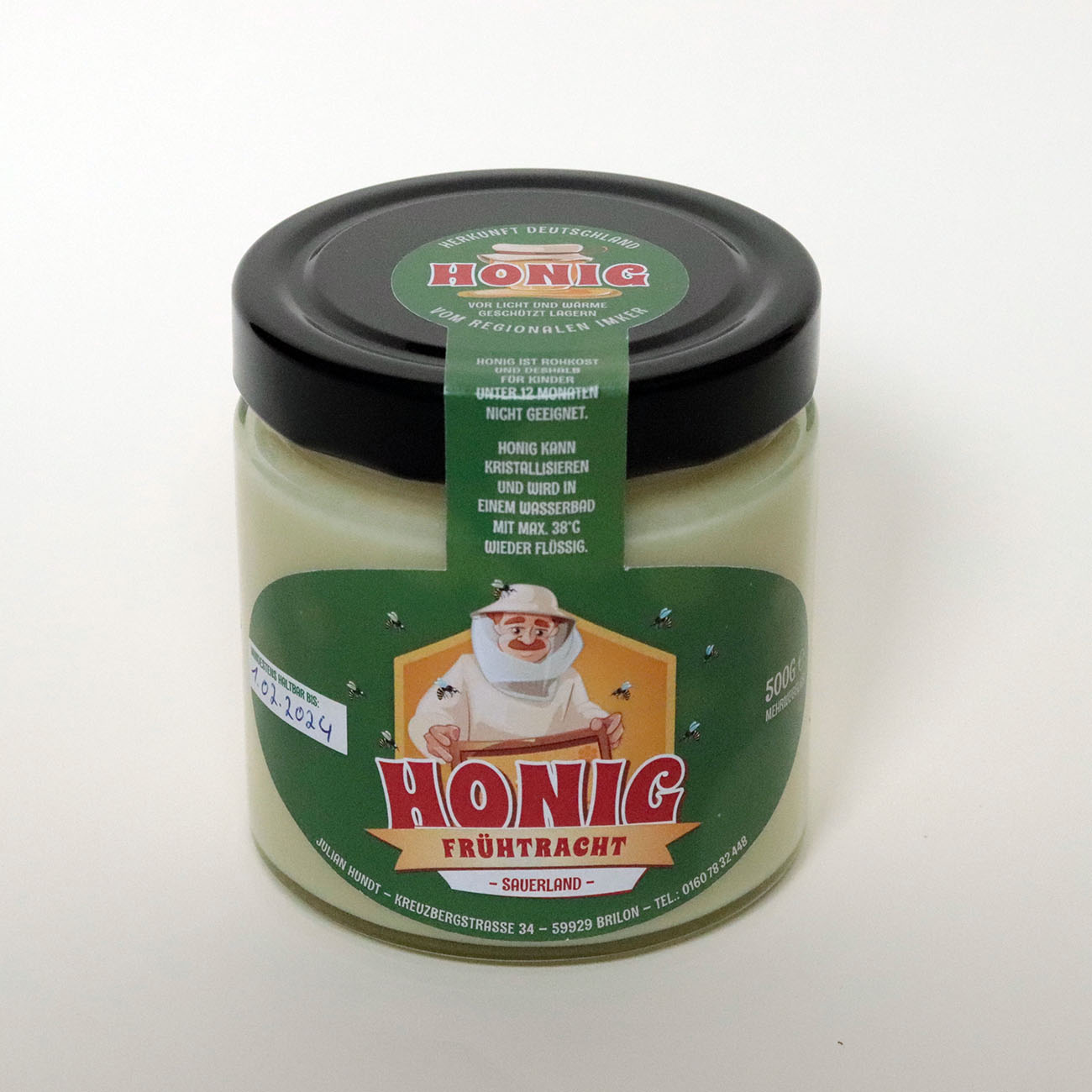 Sauerland Honig Frühtracht, 500g Glas