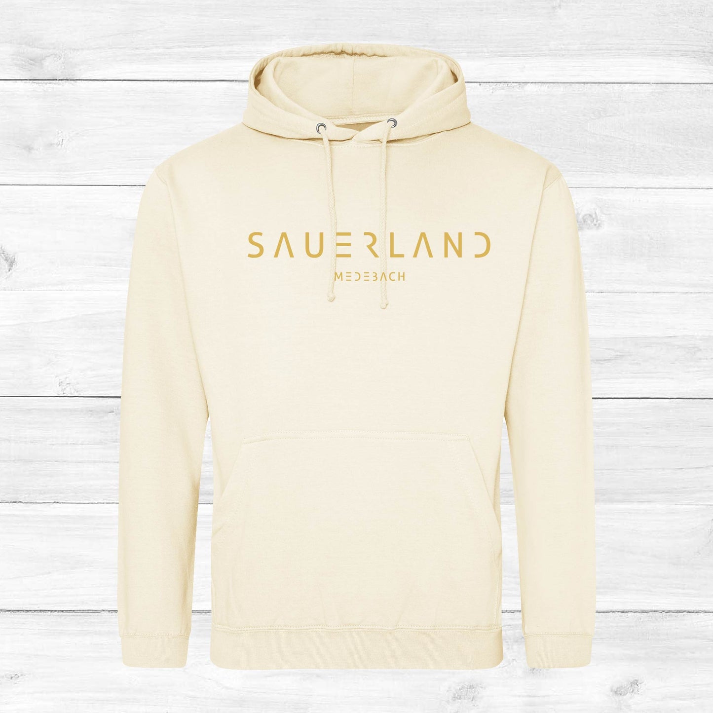 Sauerland Hoodie in hellbeige mit Aufdruck Sauerland Medebach