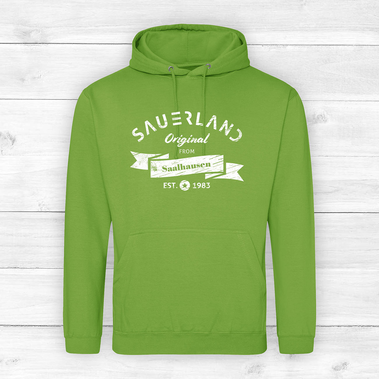 SAUERLAND Hoodie "Original from..." limettengrün