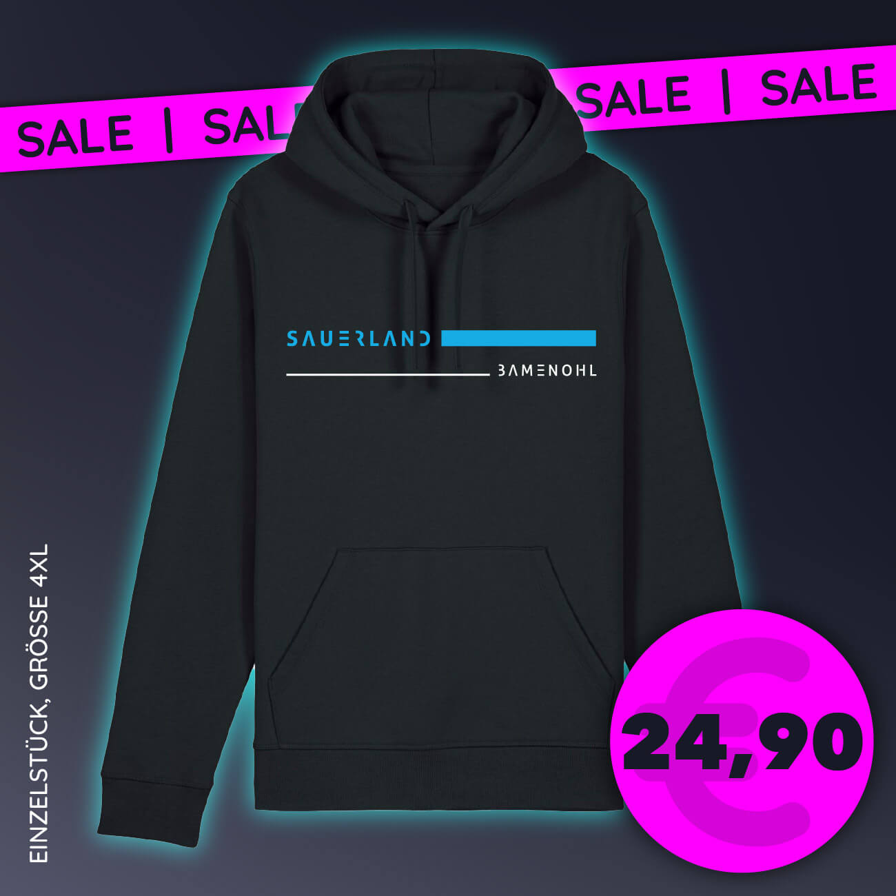 SAUERLAND DorfDesign Bio-Hoodie "Stripes" - Bamenohl