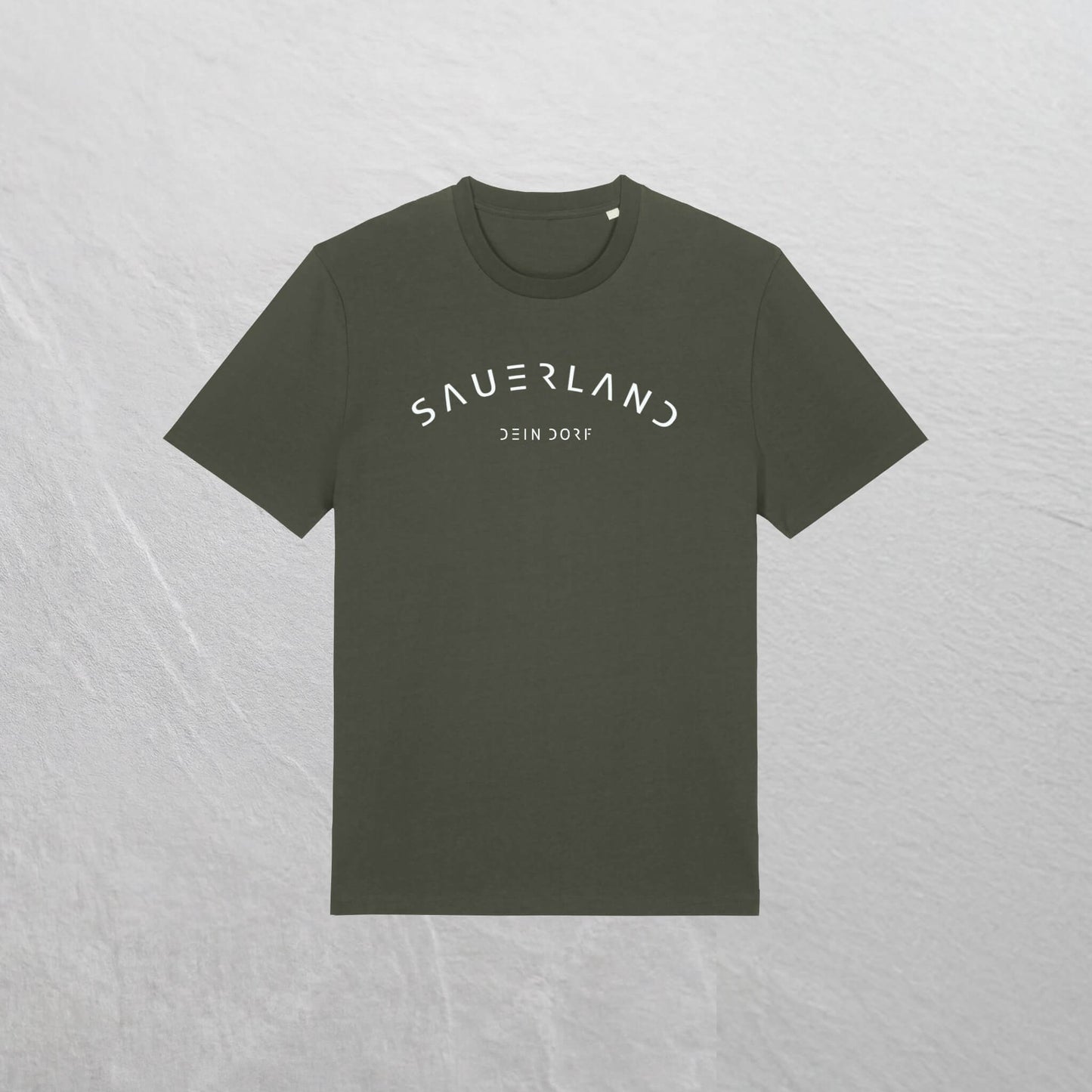 Produktfoto des neuen Sauerland T-Shirt mit Dorfnamen in der Farbe grüngelb