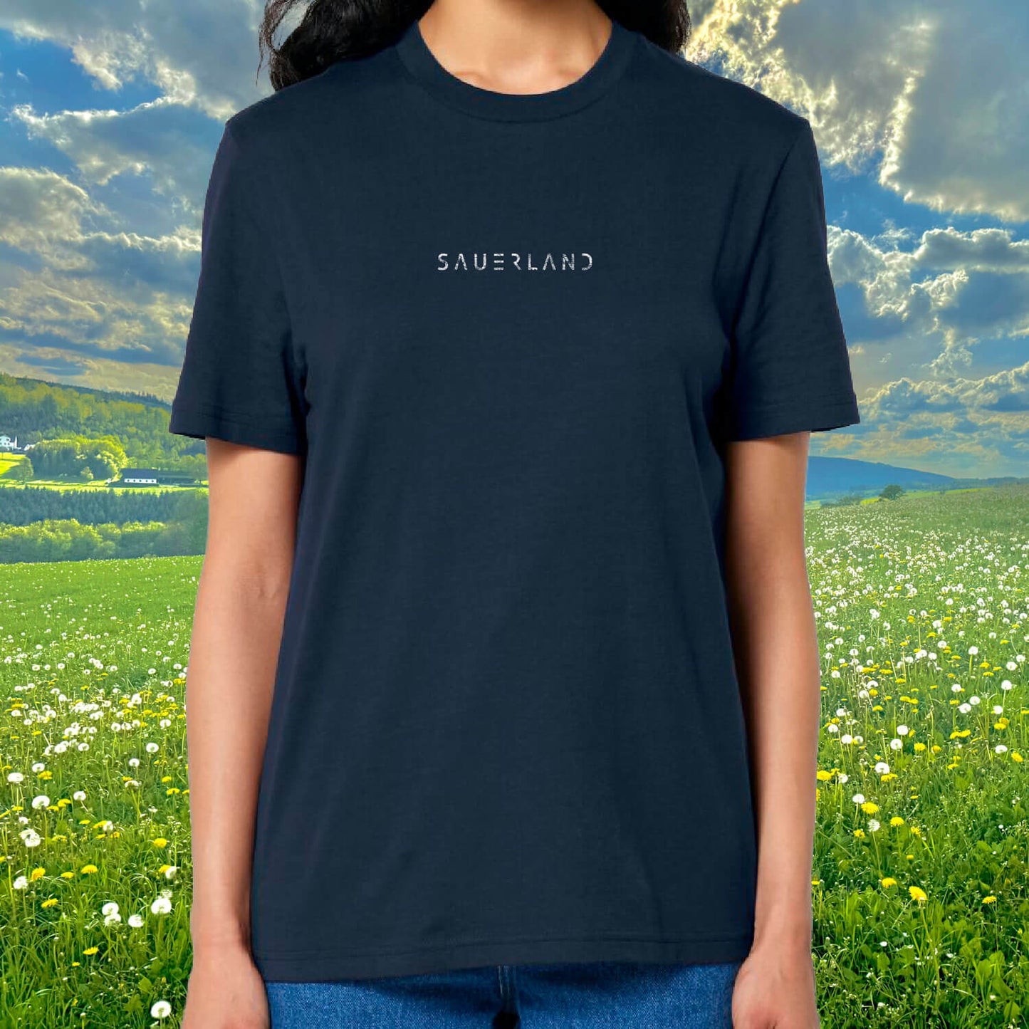 Sauerland T-Shirt mit Koordinaten-Backprint