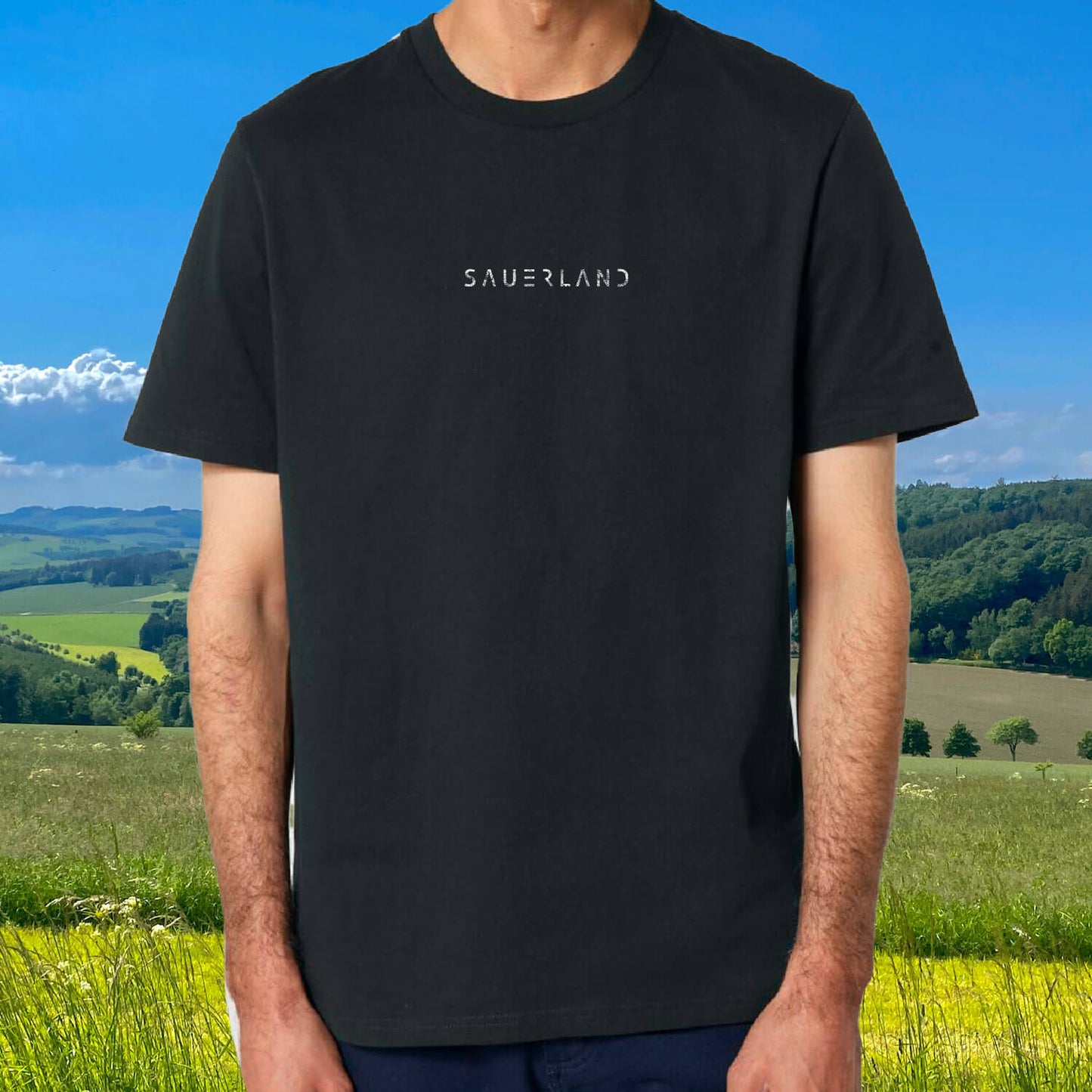 Sauerland T-Shirt mit Koordinaten-Backprint