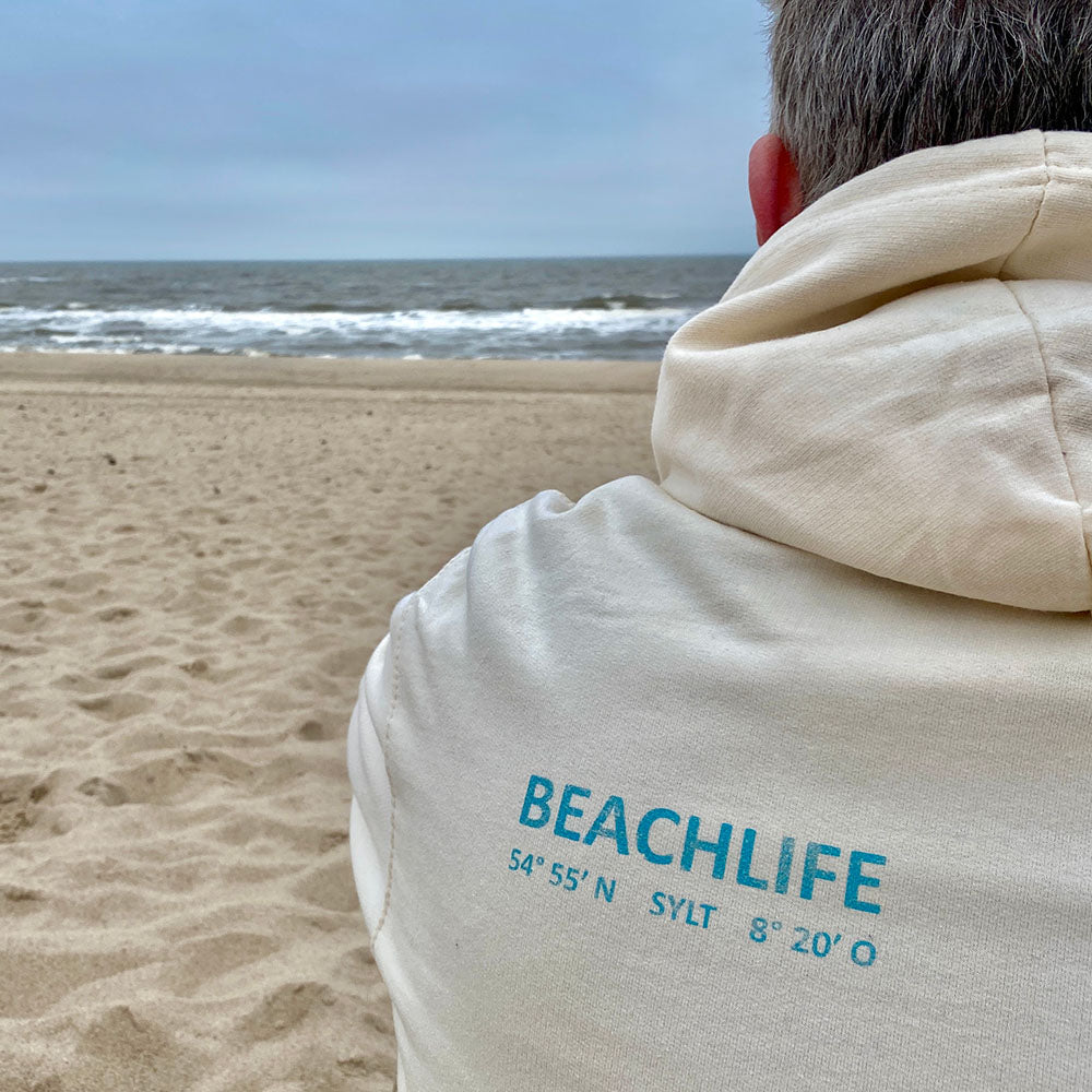 Sylt Hoodie mit Aufdruck Beachlife Sylt