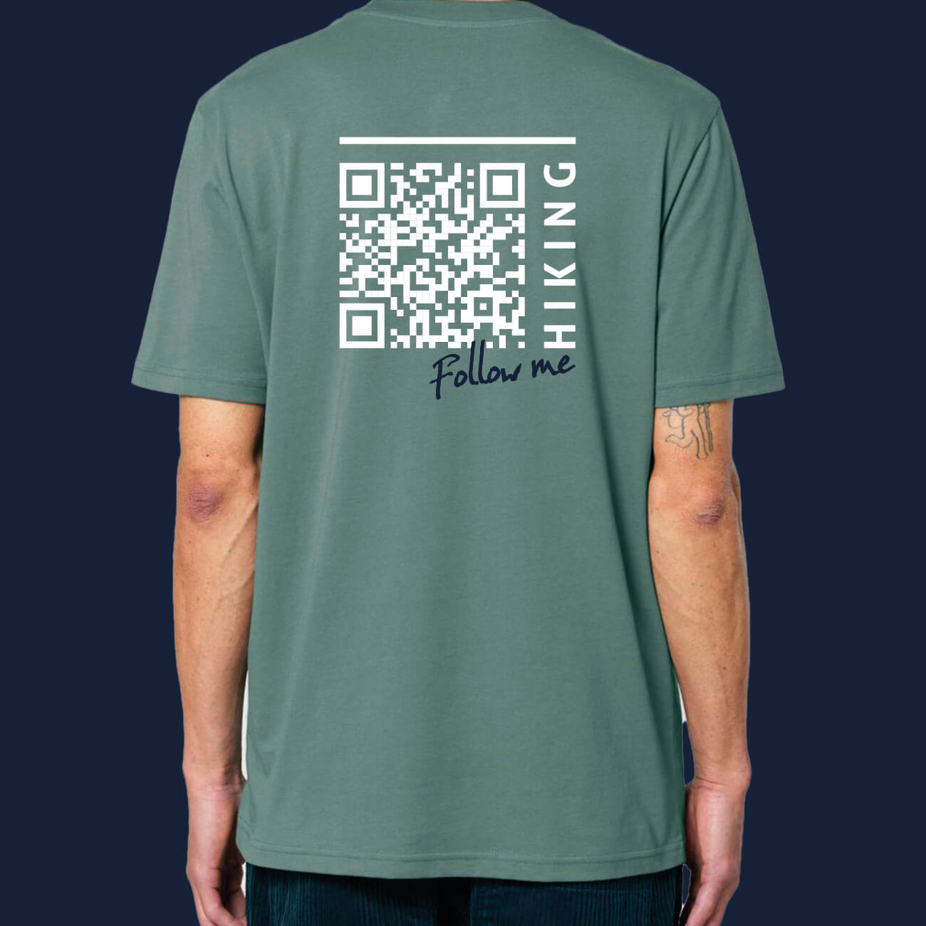 Hiking T-Shirt "Follow Me" mit Deinem QR-Code