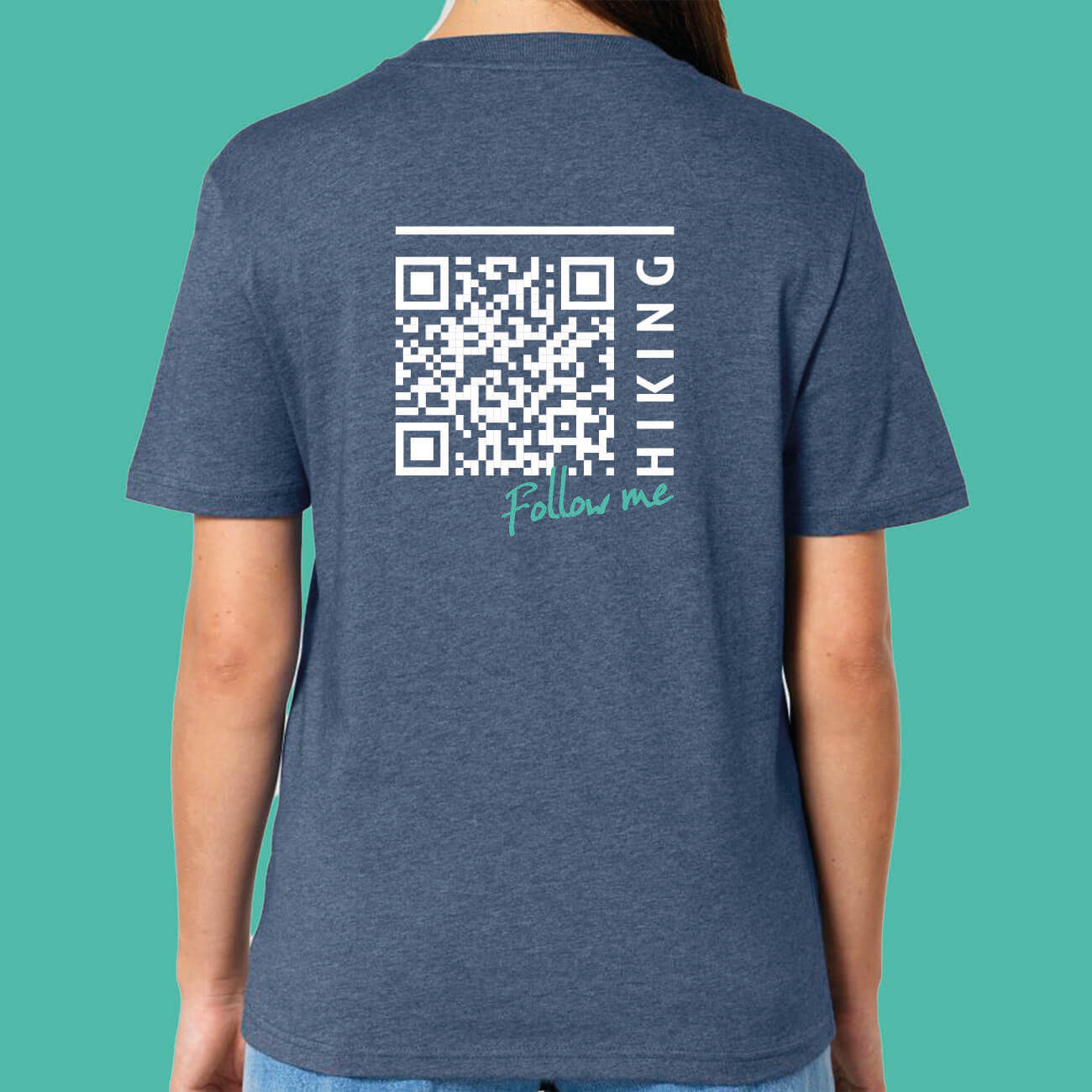 Hiking T-Shirt "Follow Me" mit Deinem QR-Code