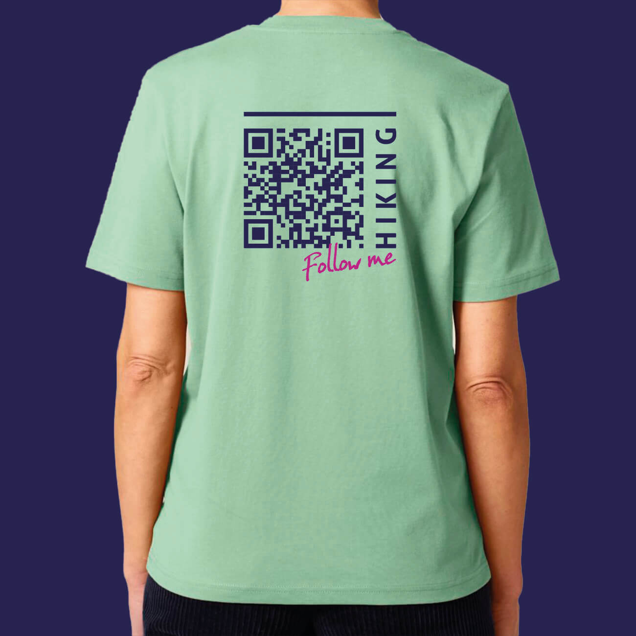 Hiking T-Shirt "Follow Me" mit Deinem QR-Code
