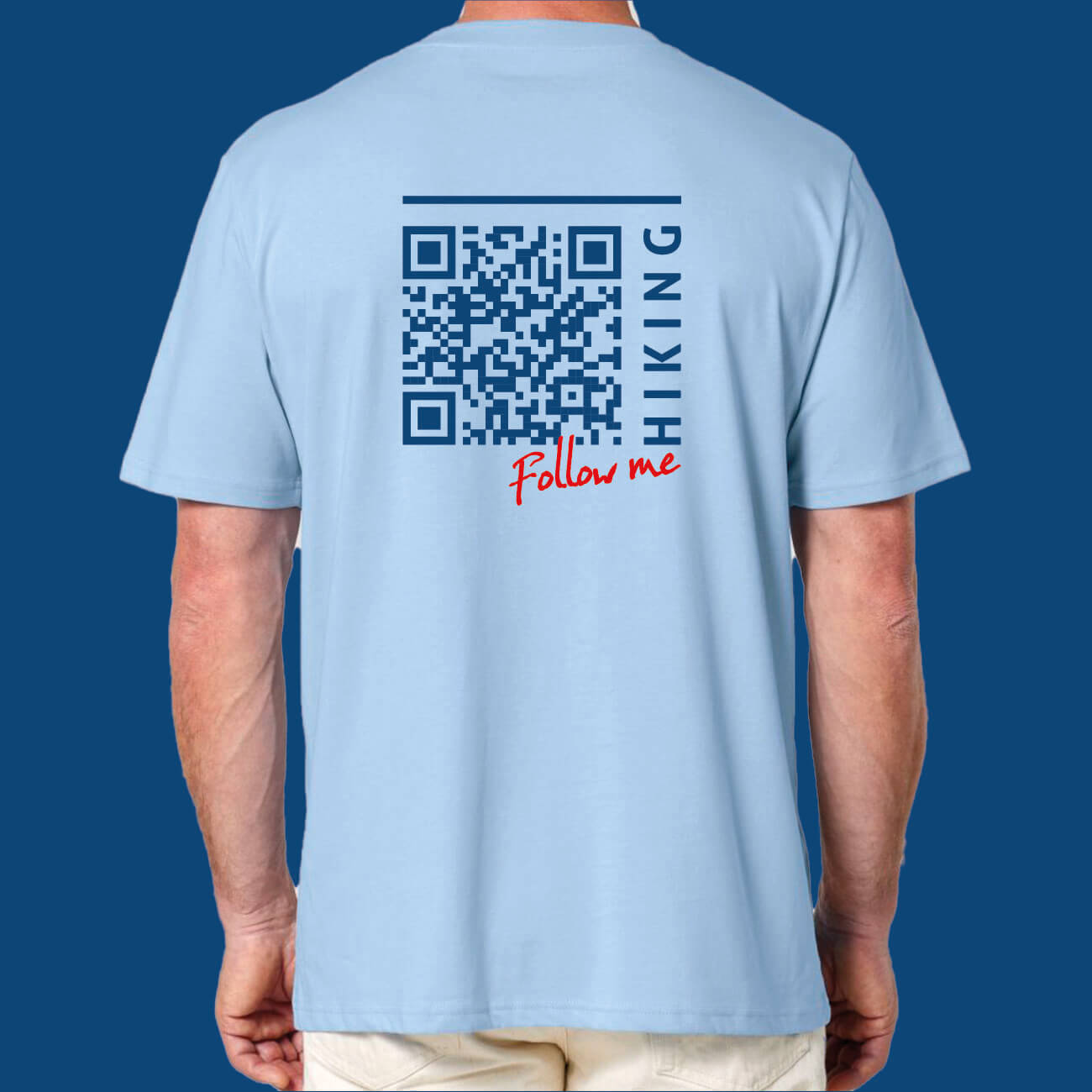 Hiking T-Shirt "Follow Me" mit Deinem QR-Code
