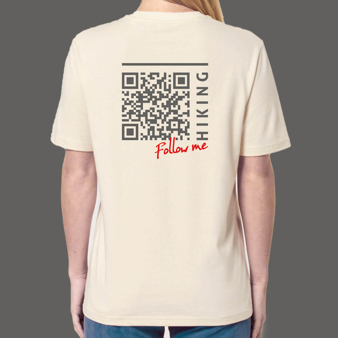 Hiking T-Shirt "Follow Me" mit Deinem QR-Code