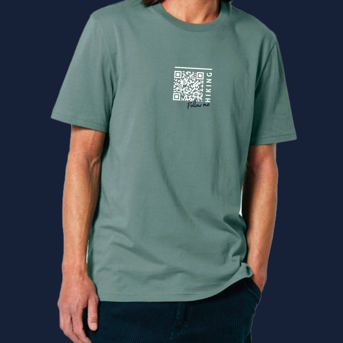 Hiking T-Shirt "Follow Me" mit Deinem QR-Code