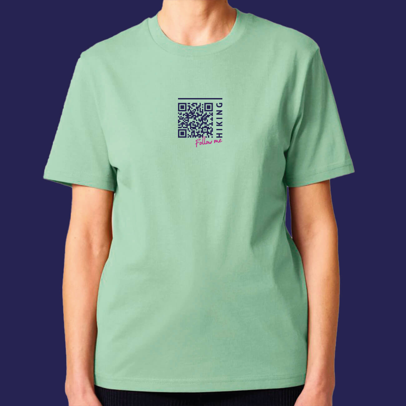 Hiking T-Shirt "Follow Me" mit Deinem QR-Code