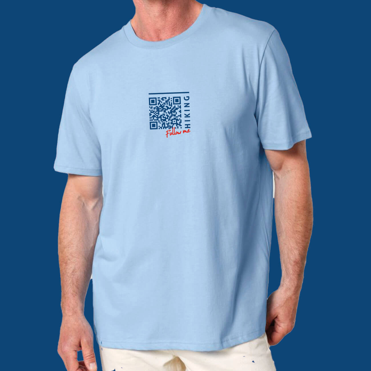 Hiking T-Shirt "Follow Me" mit Deinem QR-Code