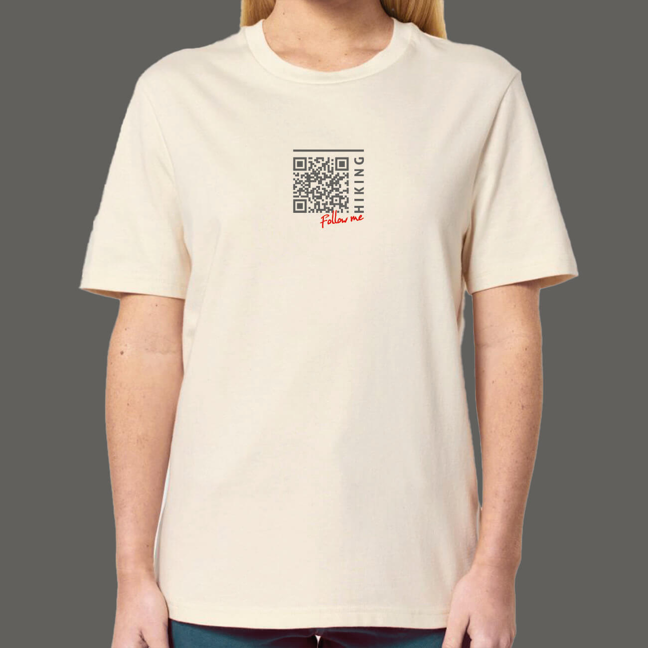 Hiking T-Shirt "Follow Me" mit Deinem QR-Code