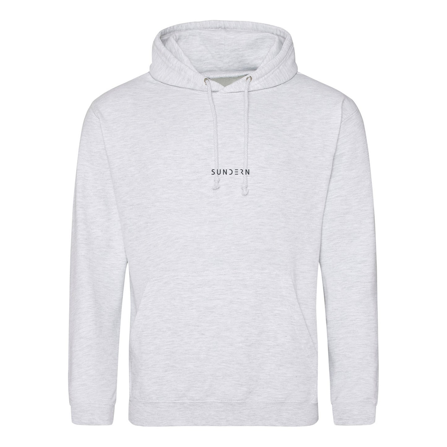 Sauerland Hoodie in grau. Mittig vorne ist klein der Dorfname Sundern aufgedruckt.