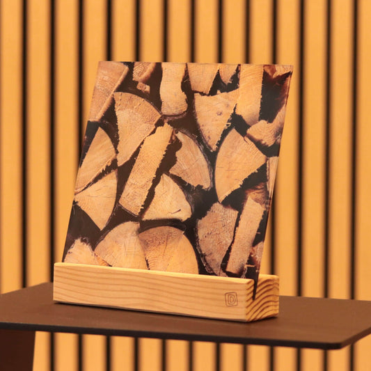 Sauerland Acrylbild Set „Holzstapel“