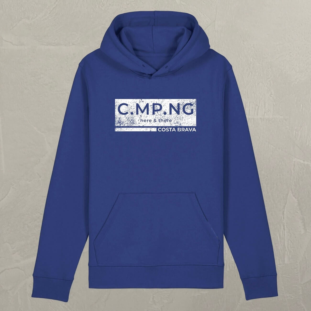 Produktbild des C.MP.NG Hoodies boxed in Abenddämmerung-blau