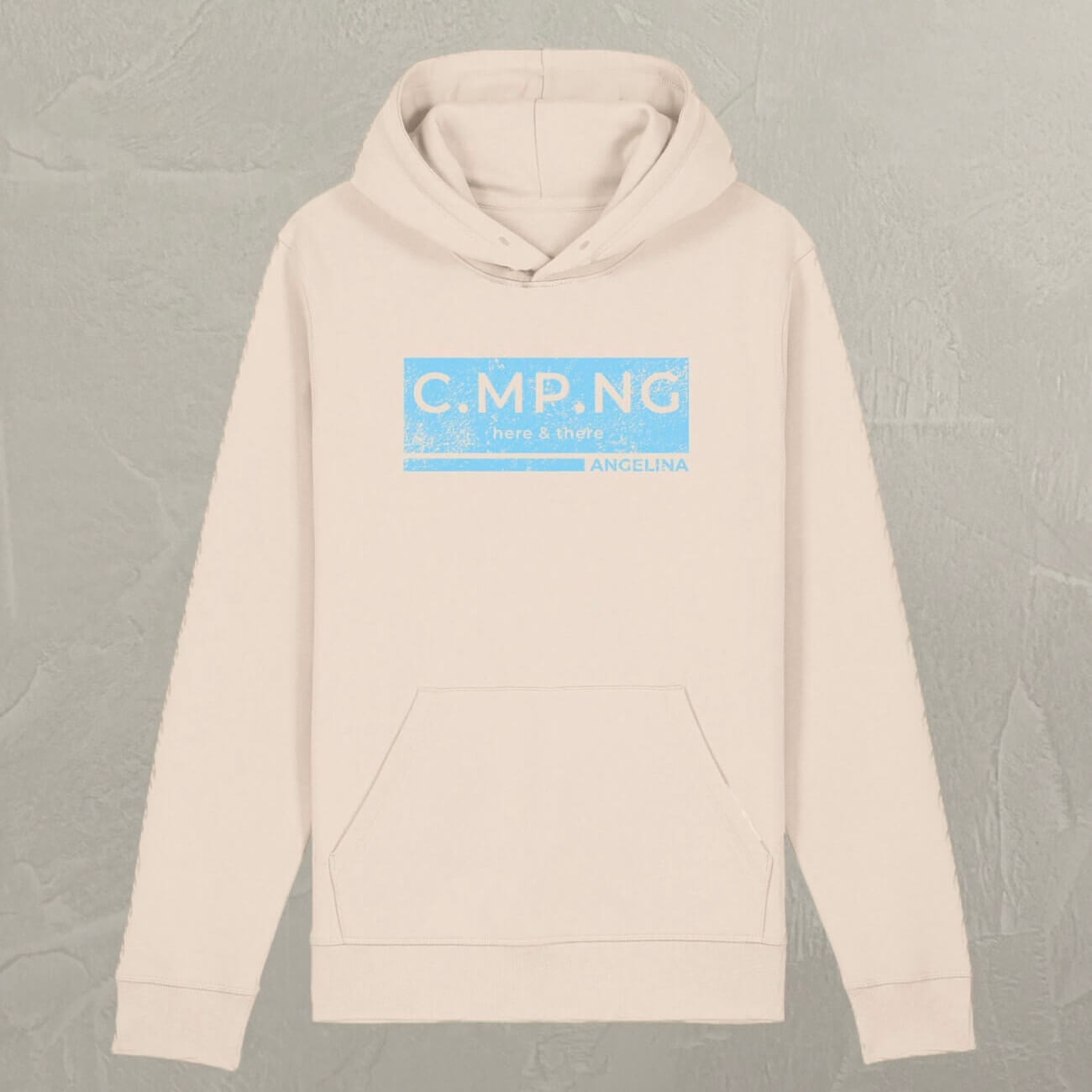 Produktbild des C.MP.NG Hoodies boxed in milkshake
