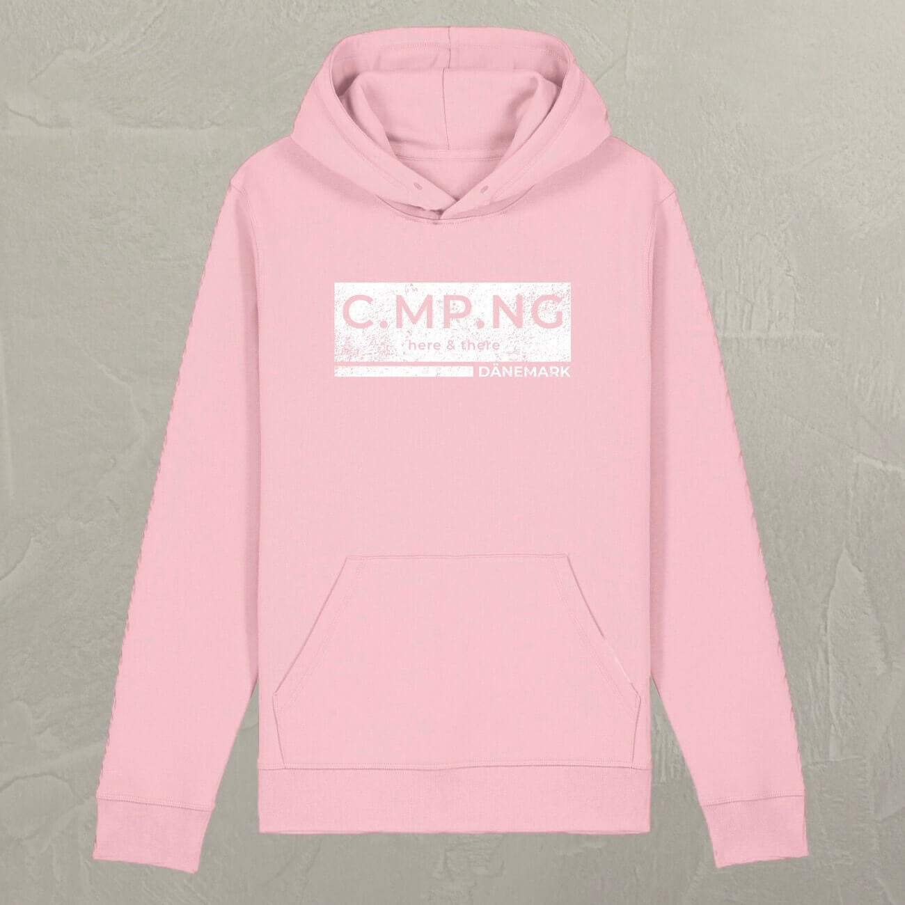 Produktaufnahme des C.MP.NG Hoodies boxed in Pink