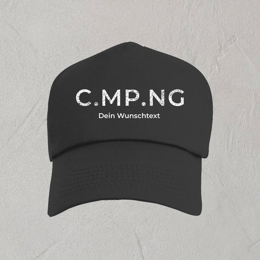 Produktfoto der personalisierbaren C.MP.NG Kappe in schwarz