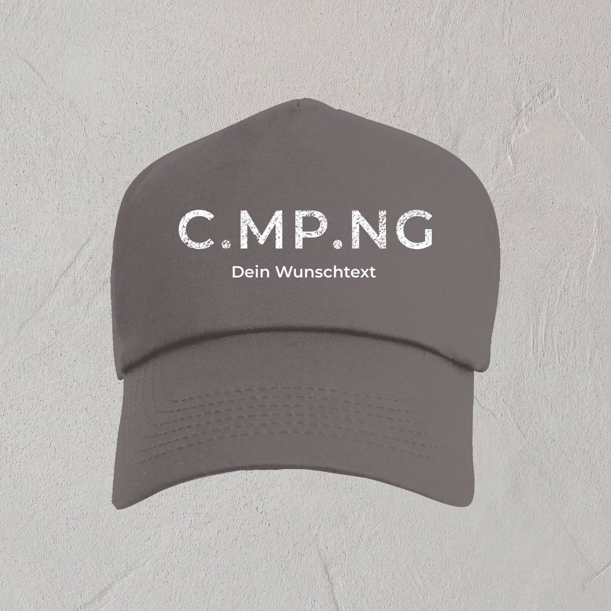 Produktfoto der personalisierbaren C.MP.NG Kappe in grau