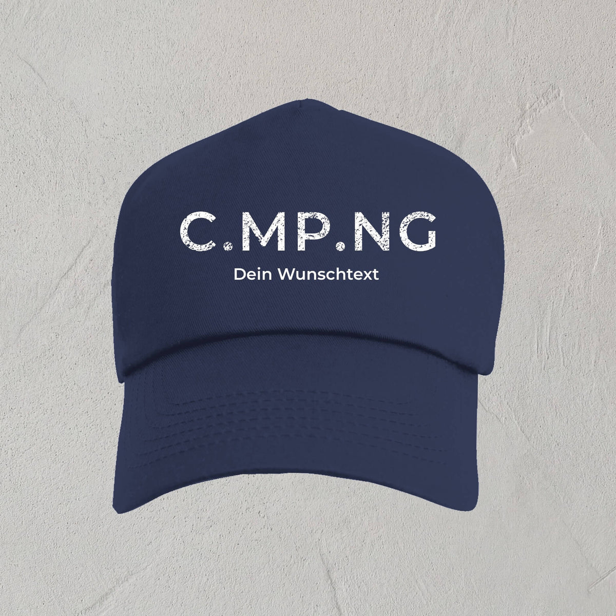 Produktfoto der personalisierbaren C.MP.NG Kappe in navy