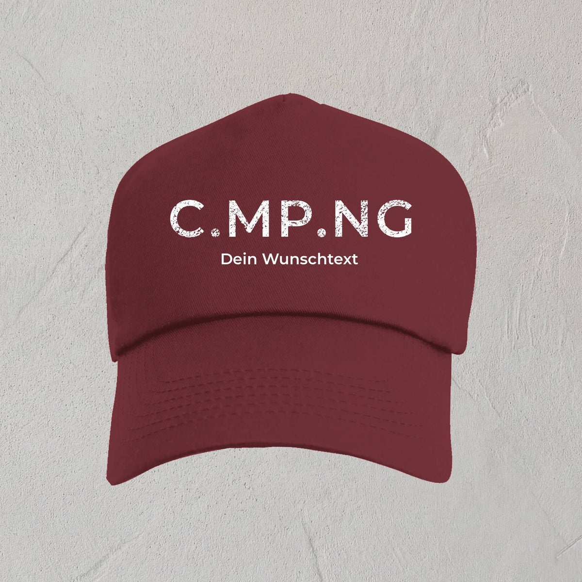 Produktfoto der personalisierbaren C.MP.NG Kappe in rot