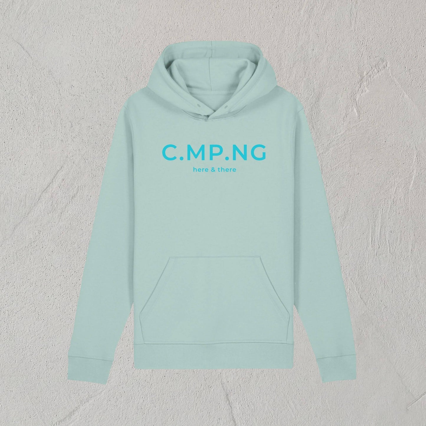 Produktfoto des C.MP.NG Camping Hoodie in dem original design in der Farbe aloe