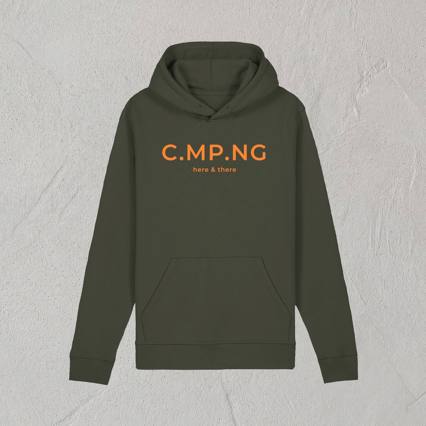 Produktfoto des C.MP.NG Camping Hoodie in dem original design in der Farbe khaki