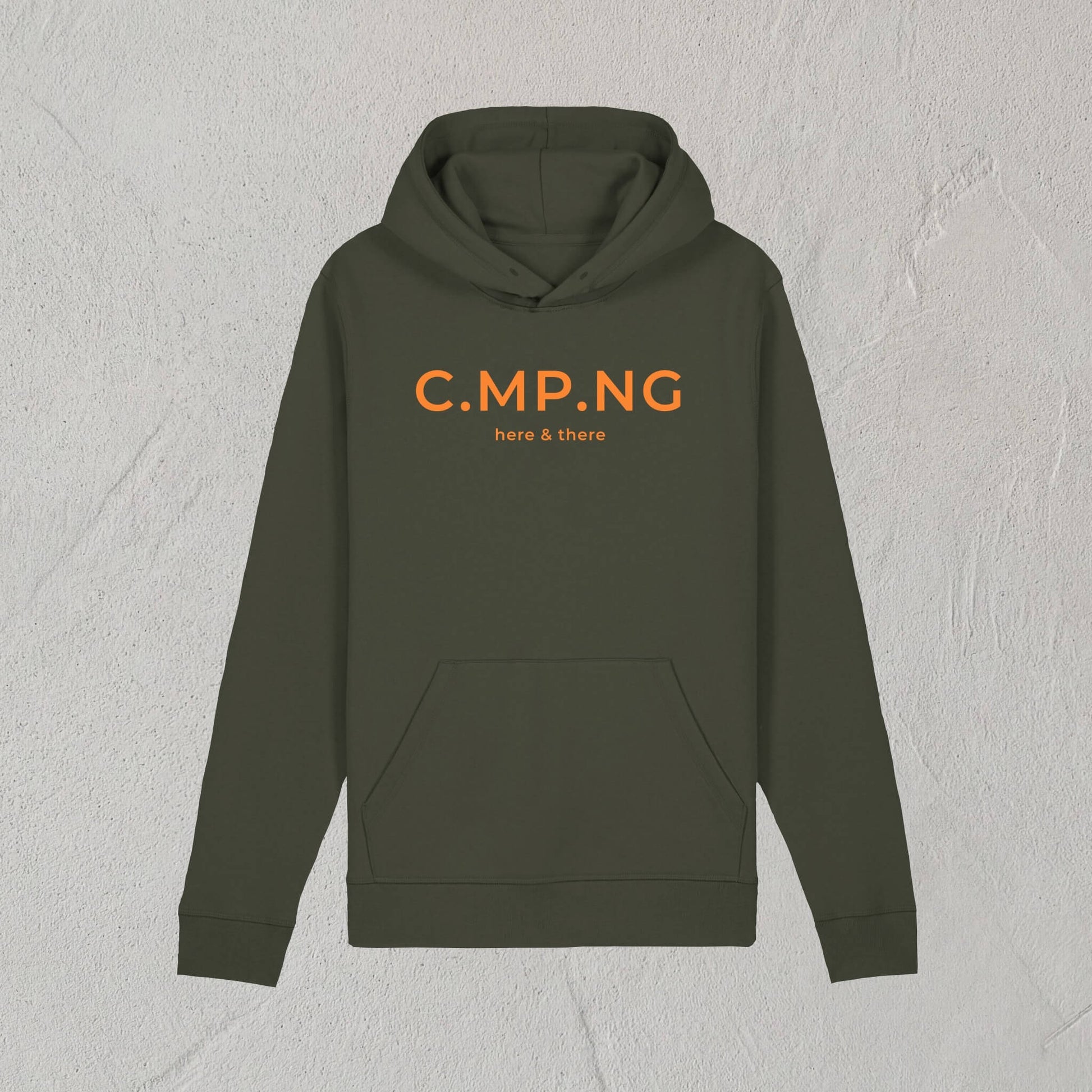 Produktfoto des C.MP.NG Camping Hoodie in dem original design in der Farbe khaki