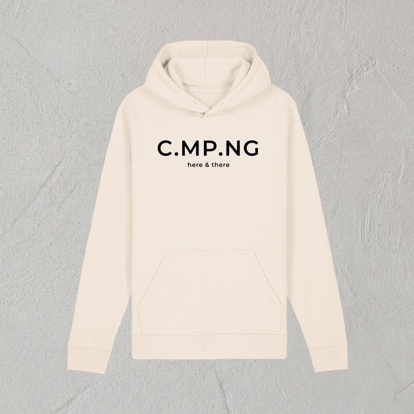 Produktfoto des C.MP.NG Camping Hoodie in dem original design in der Farbe milchshake
