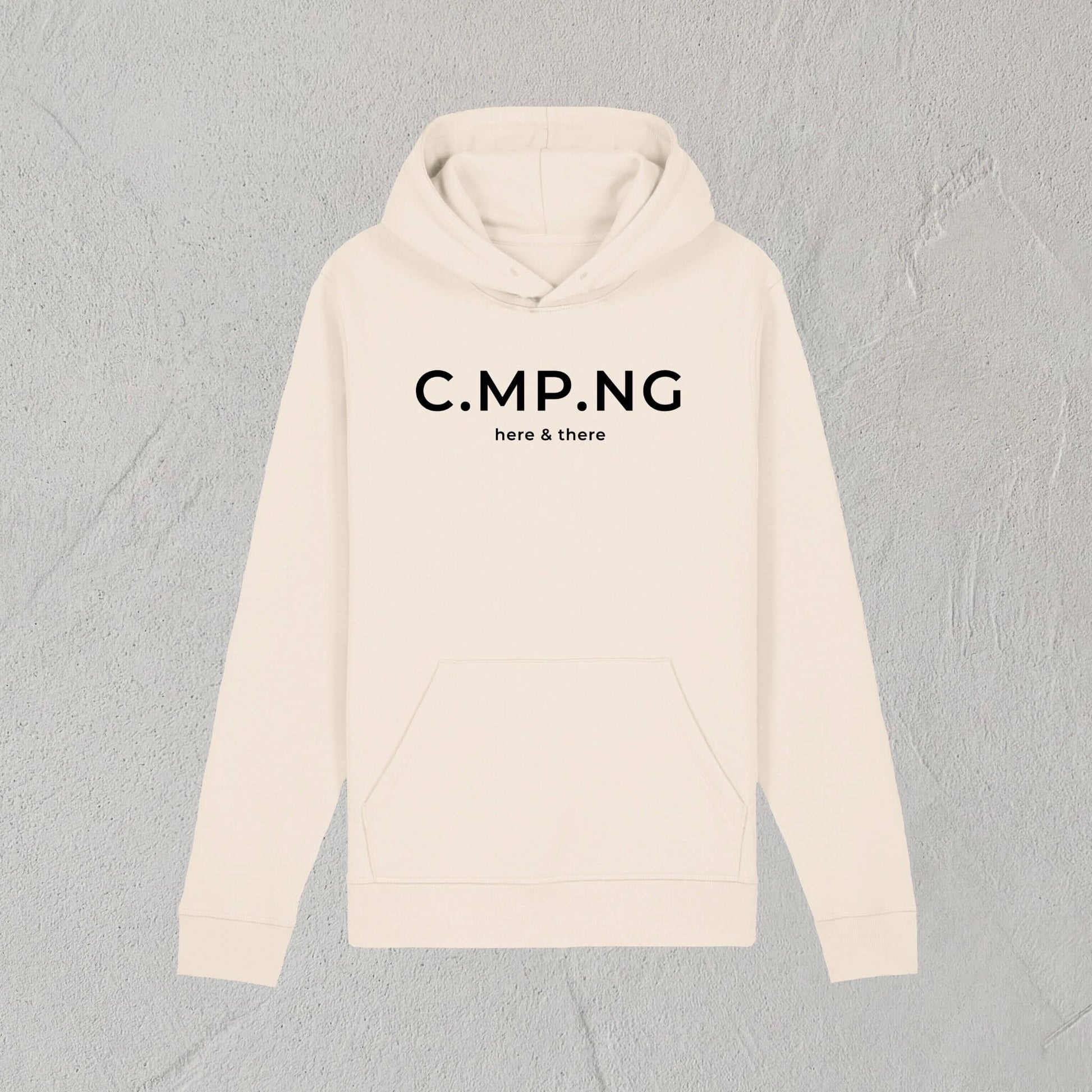 Produktfoto des C.MP.NG Camping Hoodie in dem original design in der Farbe milchshake