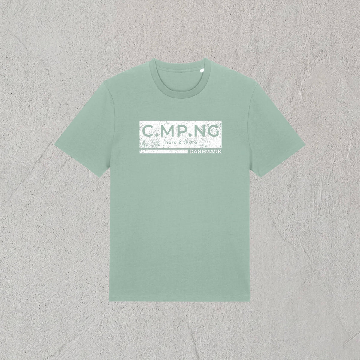 C.MP.NG Camping T-Shirt boxed in aloe
