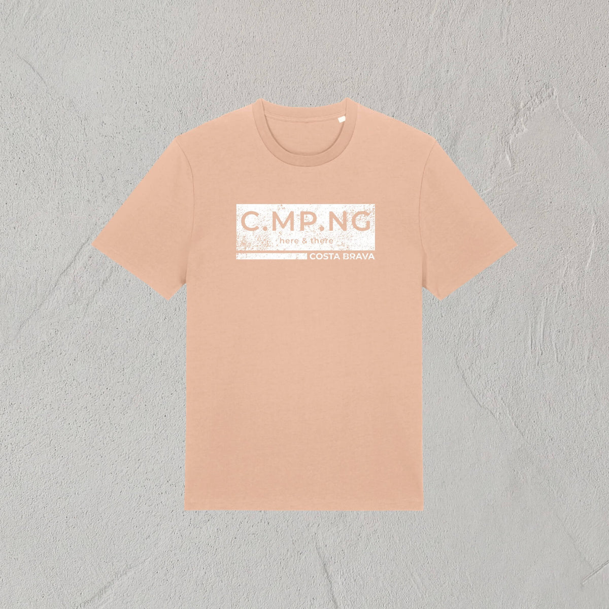 C.MP.NG Camping T-Shirt boxed in pfirsich