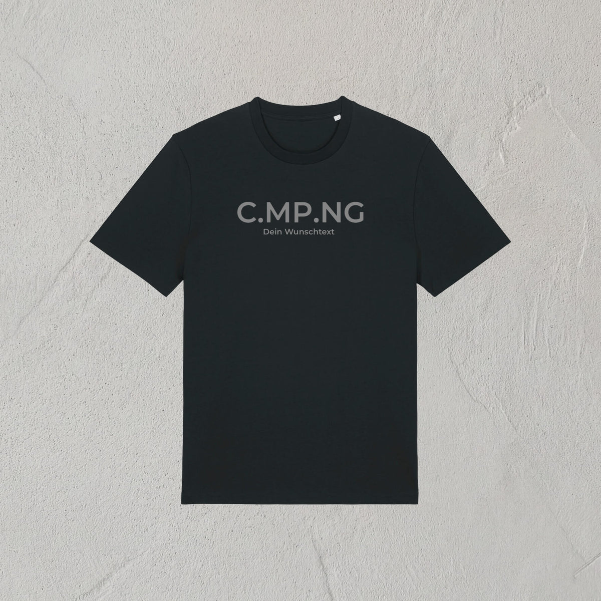 Produktfoto des personalisierbaren C.MP.NG classic Tshirt in schwarz.