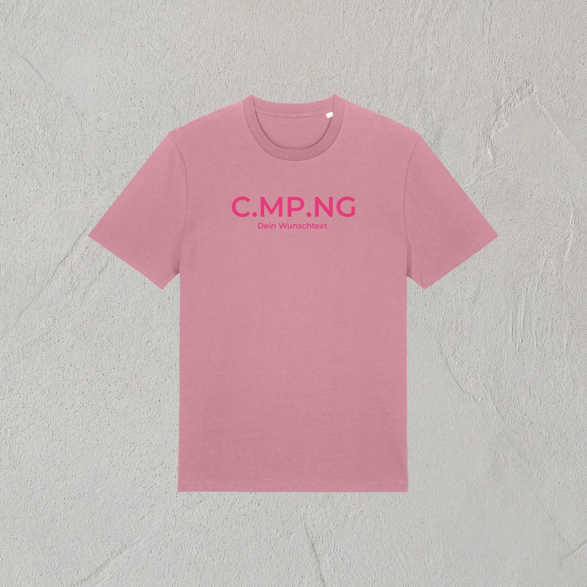 Produktfoto des personalisierbaren C.MP.NG classic Tshirt in rosa-rot.