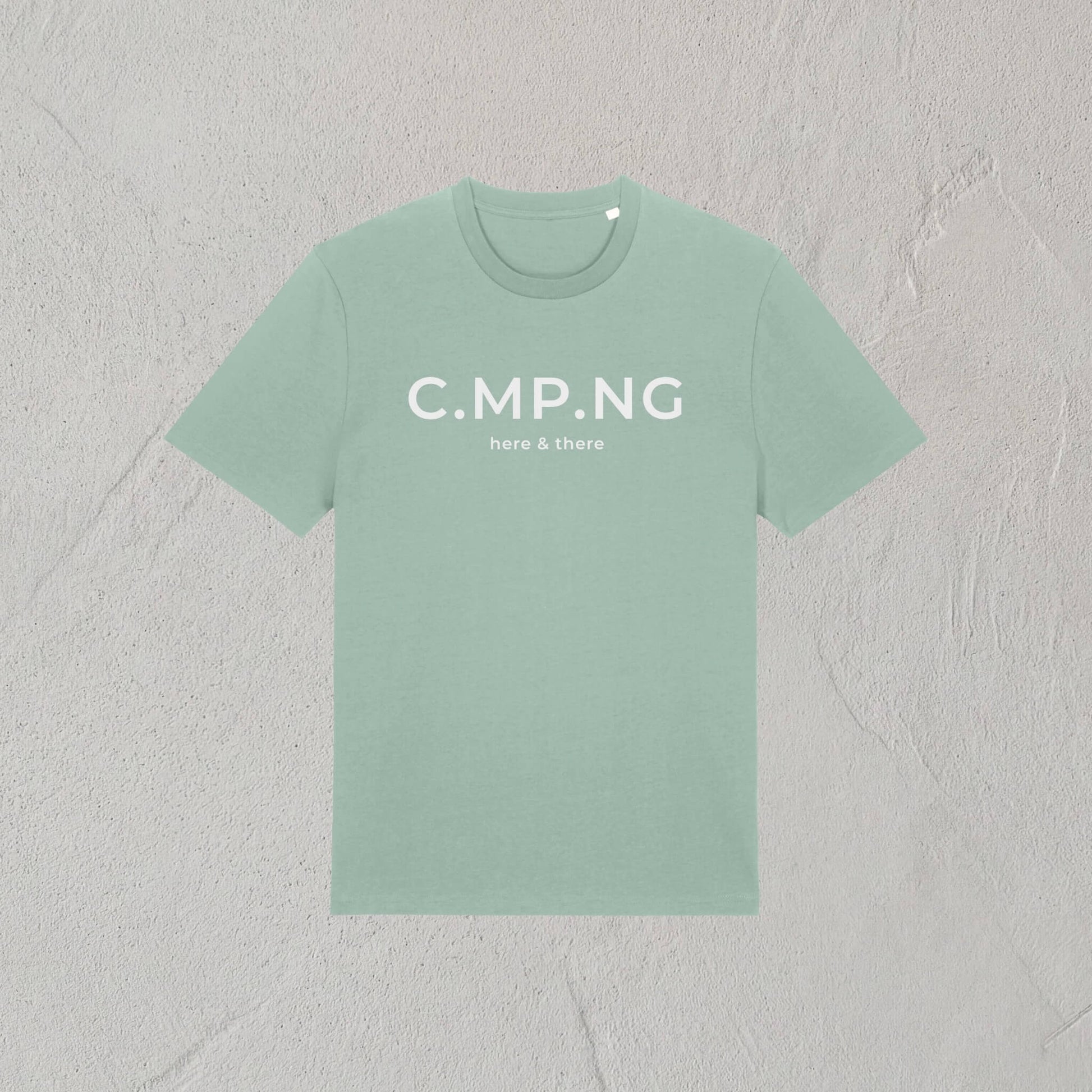 Produktfoto des C.MP.NG Camping Tshirts original in der Farbe aloe.