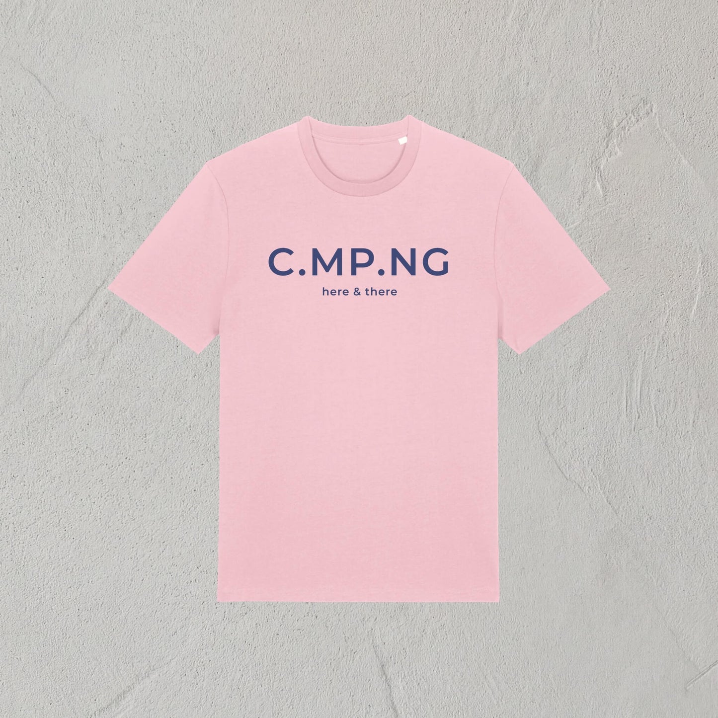 Produktfoto des C.MP.NG Camping Tshirts original in der Farbe rosa.