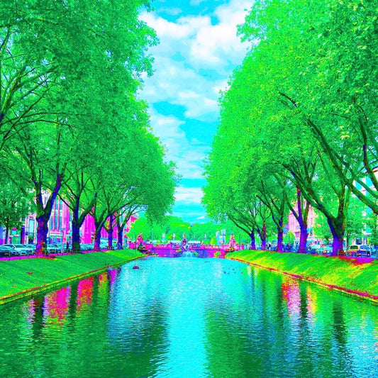 Popart Bild vom Düsseldorfer Kö-Graben