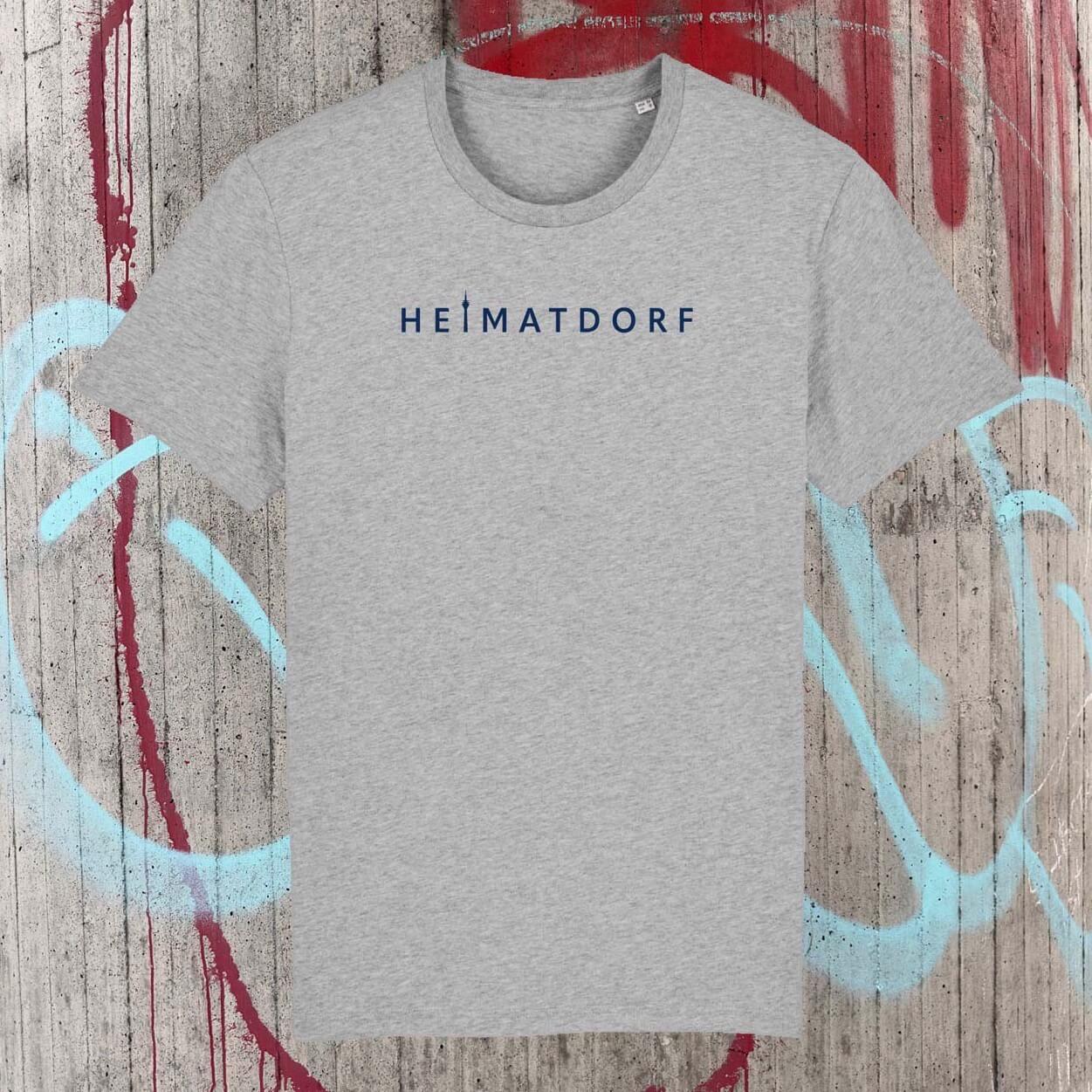 Düsseldorf T-Shirt in grau mit dunkelblauem Heimatdorf Schriftzug