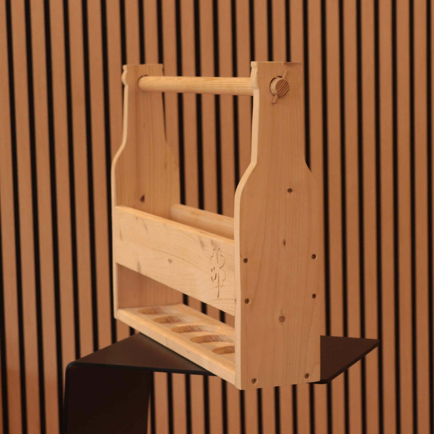 Flaschen-Träger aus Holz