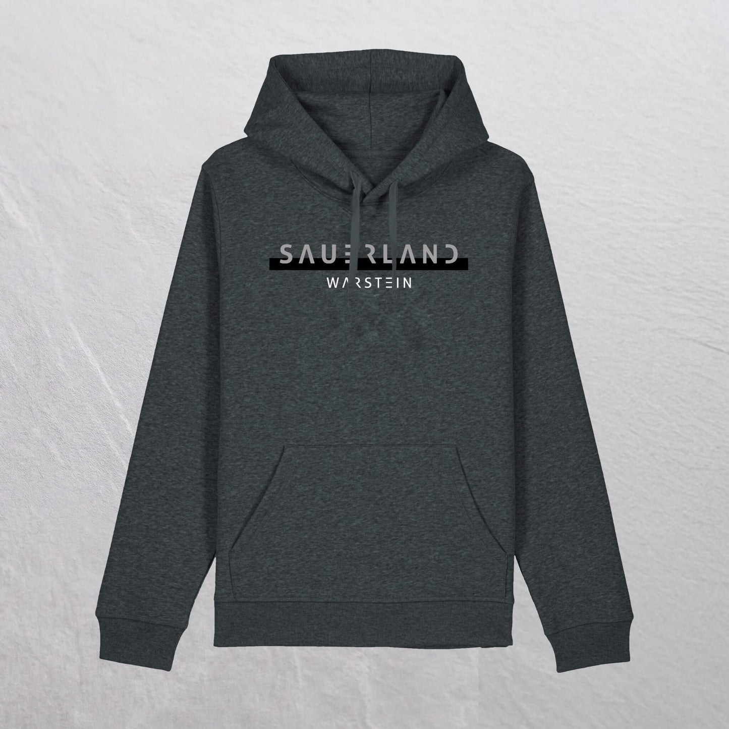 Produktfoto des newSAUERAND Bio-Hoodie in dunkelgrau