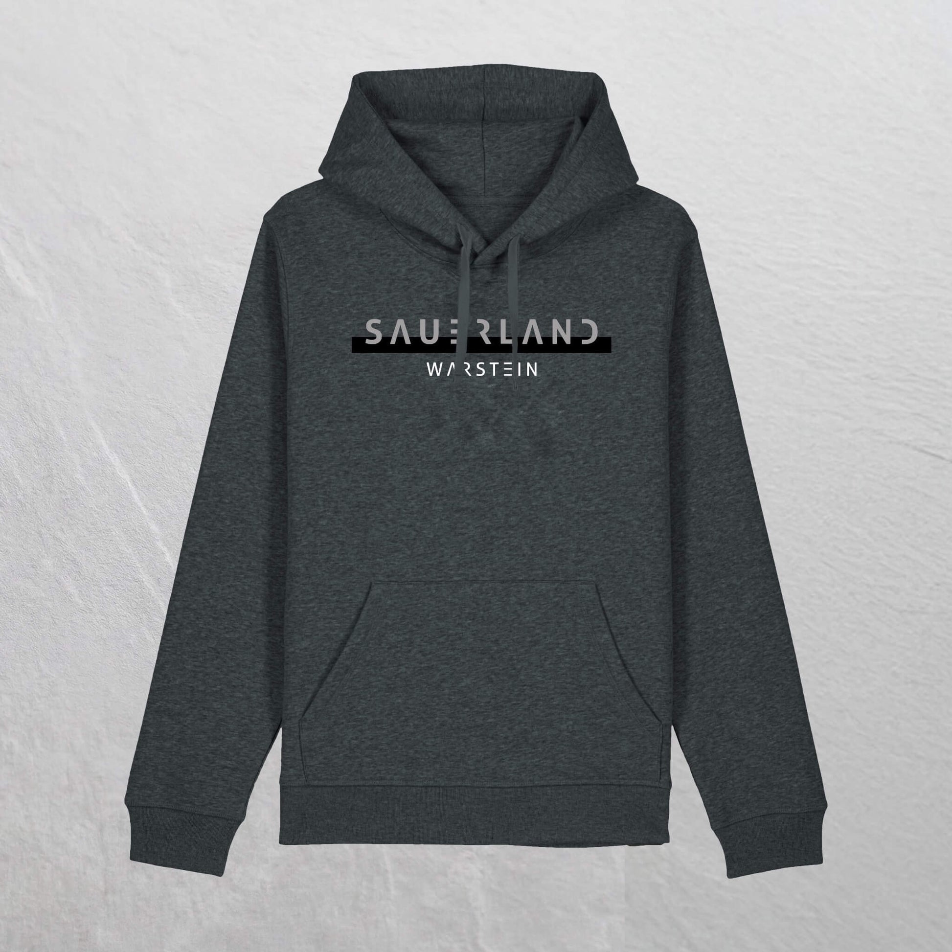 Produktfoto des newSAUERAND Bio-Hoodie in dunkelgrau