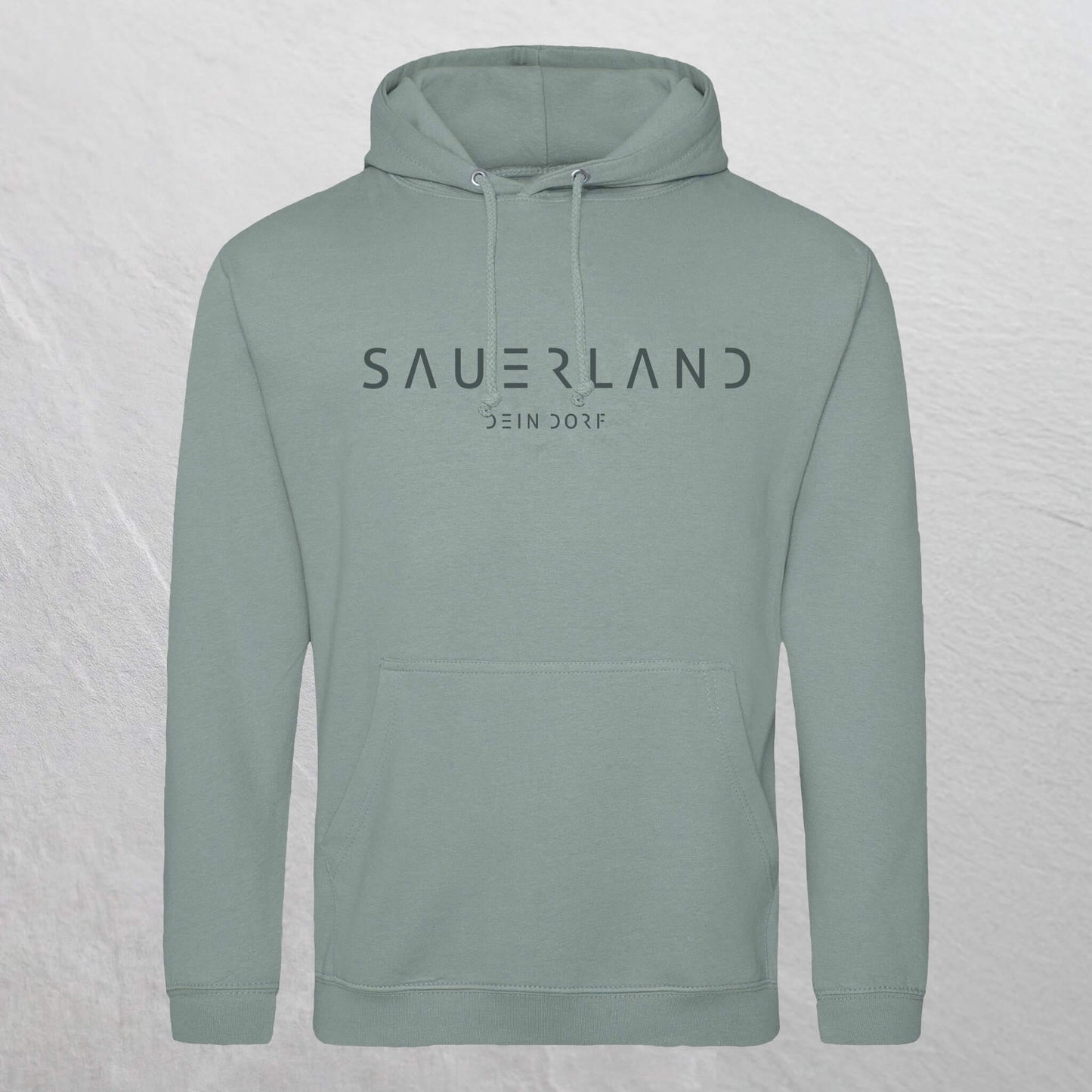 Produktfoto des Sauerland Hoodie Dorfdesign 2.0 in gruengrau