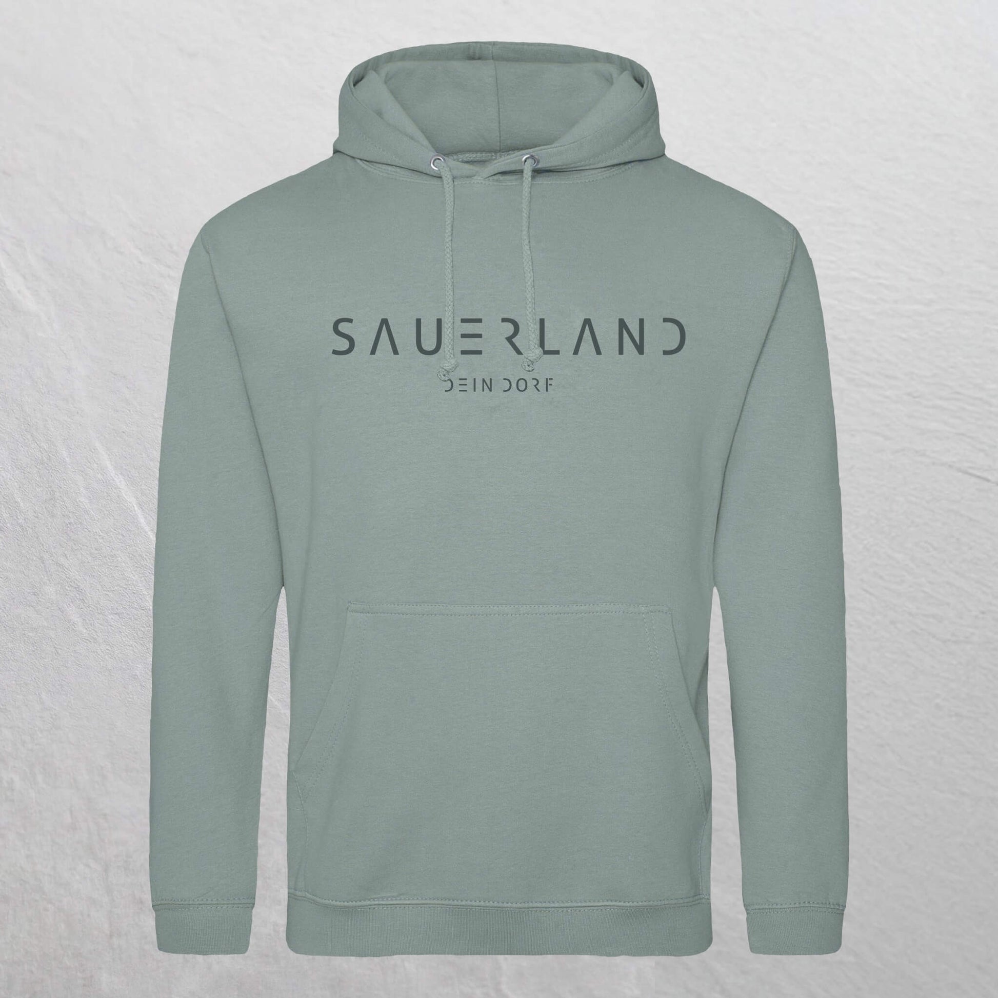 Produktfoto des Sauerland Hoodie Dorfdesign 2.0 in gruengrau
