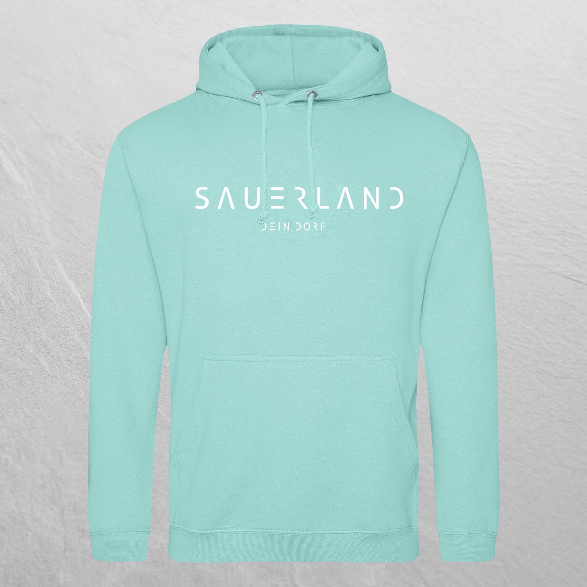 Produktfoto des Sauerland Hoodie Dorfdesign 2.0 in minzgruen